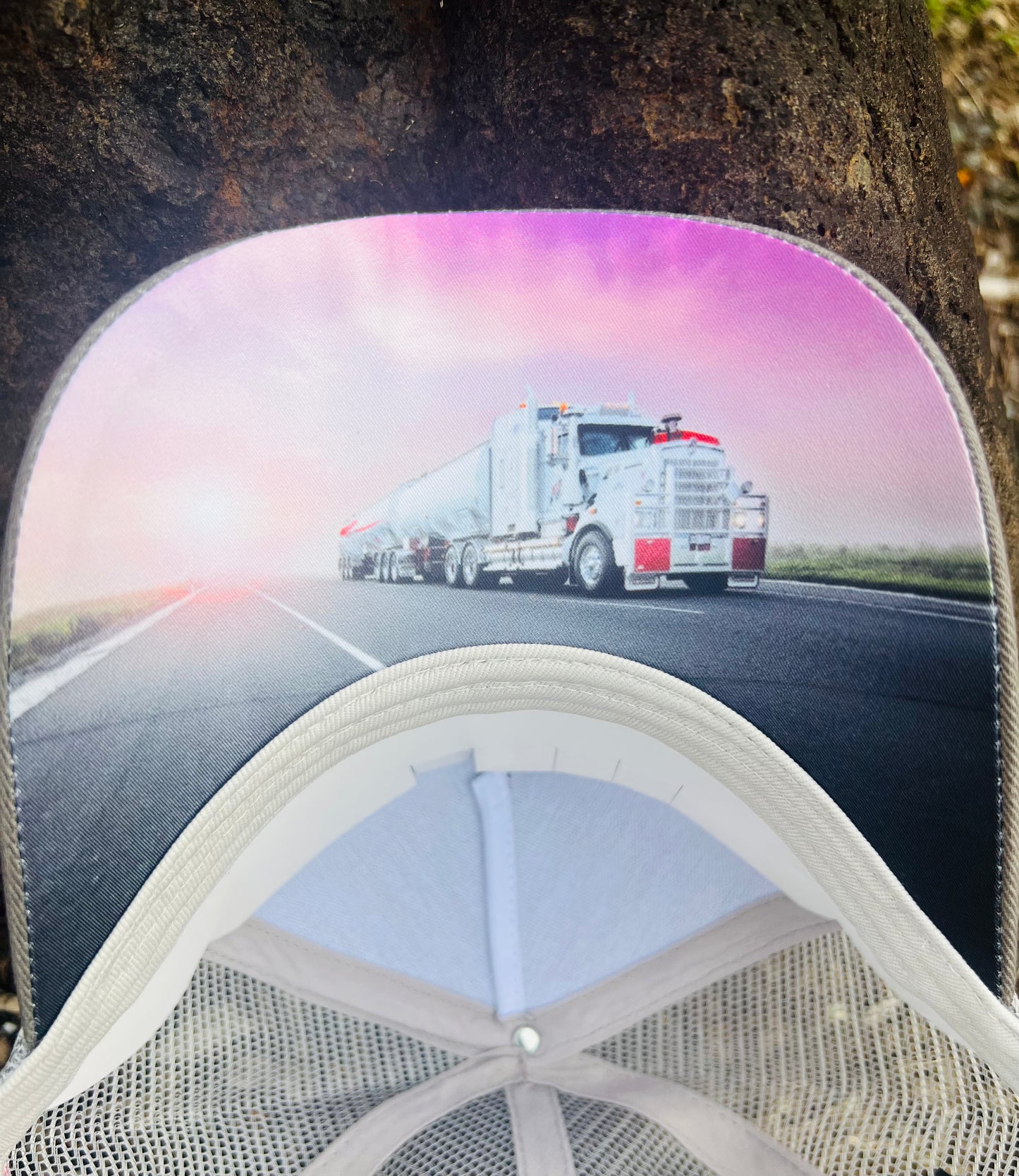 Truckers Cap Pink & Grey