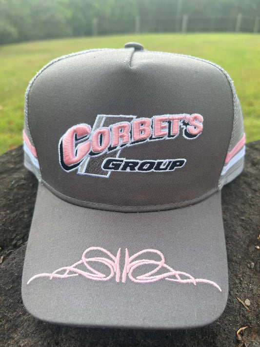 Truckers Cap Pink & Grey