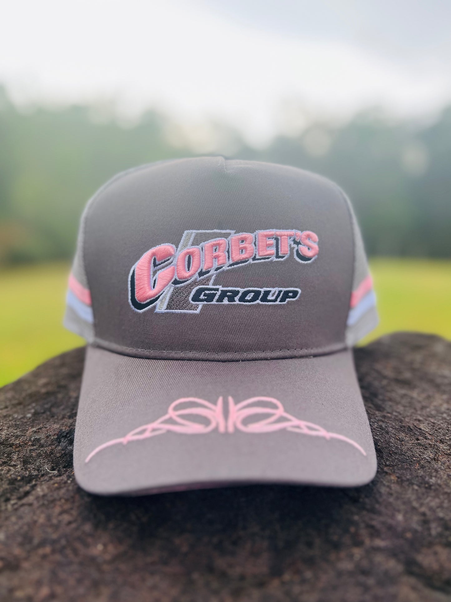 Truckers Cap Pink & Grey